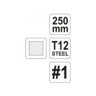 YATO Štvorcový pilník 250 mm / #1 hrubý