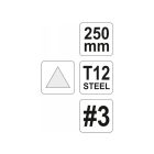 YATO Trojuholníkový pilník 250 mm / #3 jemný