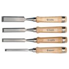 YATO Sada dlát na drevo 4 kusy s drevenou rukoväťou (10-16-20-25 mm)