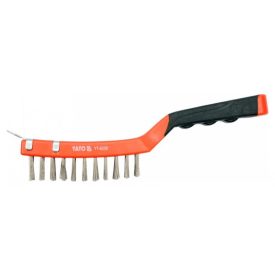YATO Drôtená kefa s nerezovou škrabkou 4 rady 260 mm YATO Drôtená kefa s nerezovou škrabkou 4 rady 260 mm