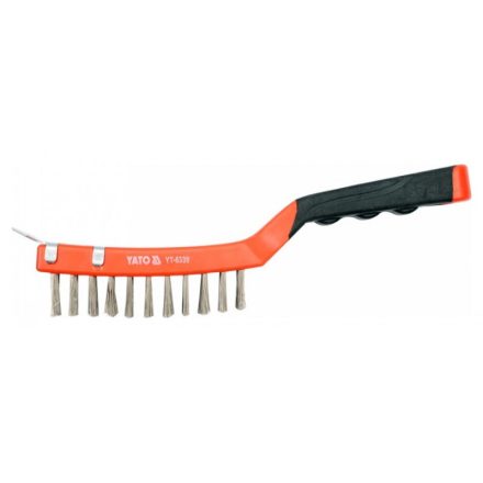 YATO Drôtená kefa s nerezovou škrabkou 4 rady 260 mm