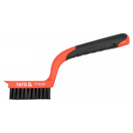 YATO Drôtená kefa s 5-radovou plastovou rukoväťou nylon 180 mm