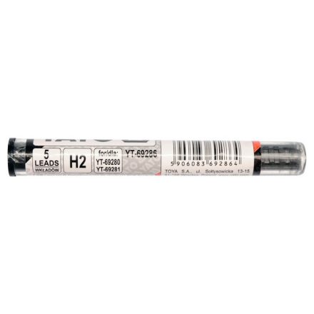 YATO Tesársky ceruzka grafitová náplň 110 mm sivá H2 (5 ks)