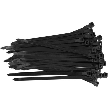 YATO Sťahovací pásik čierny 200 x 7,6 mm (50 ks)