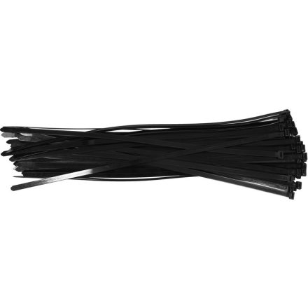 YATO Sťahovací pásik čierny 400 x 7,6 mm (50 ks)