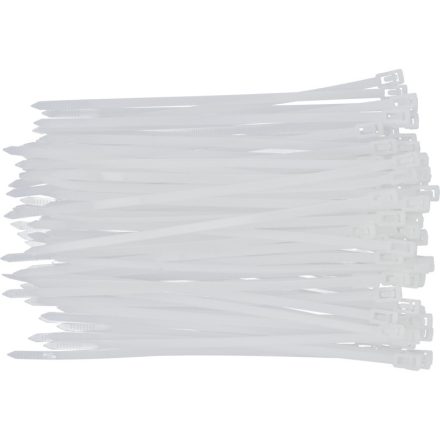 YATO Uvoľniteľná káblová viazačka 4,8 x 200 mm, biela (100 ks)