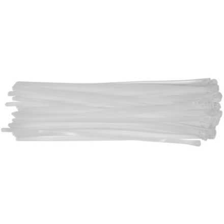 YATO Uvoľniteľná káblová viazka 7,6 x 350 mm biela (100 ks)