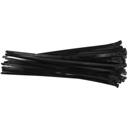 YATO Uvoľniteľná káblová zväzka 7,6 x 350 mm čierna (100 ks)