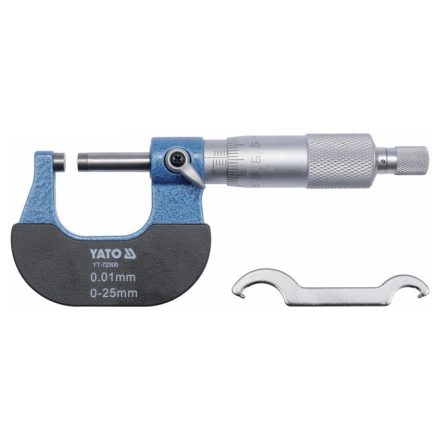 YATO mikrometer 0-25 mm +/-0,01 mm mechanický