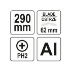 YATO Škrabka na farbu 62 mm