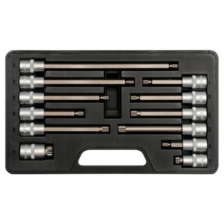 YATO Bitový súprava prehľadových kľúčov 12 dielny Spline 1/2" M5-M17 CrV