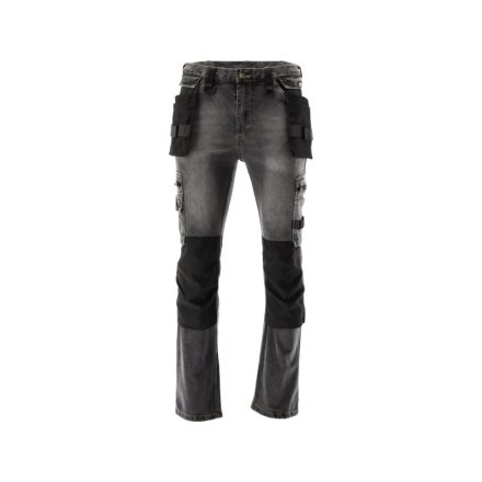 YATO Pracovné bezpečnostné rifle dlhé nohavice veľkosť L/XL 17 vreciek sivá