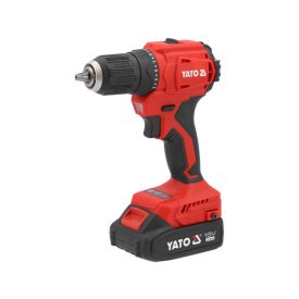 YATO Bezdrôtový vŕtačka- skrutkovač 45 Nm 18 V, bez uhlíkových kefiek (1 x 2,0 Ah batéria + nabíjačka)   YATO Bezdrôtový vŕtačka- skrutkovač 45 Nm 18 V, bez uhlíkových kefiek (1 x 2,0 Ah batéria + nabíjačka)