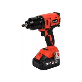 YATO Akumulátorový rázový uťahovák 1/2" 700 Nm bez uhlíkovej kefky 18 V Li-Ion (1 x 3,0 Ah batéria + nabíjačka)   YATO Akumulátorový rázový uťahovák 1/2" 700 Nm bez uhlíkovej kefky 18 V Li-Ion (1 x 3,0 Ah batéria + nabíjačka)