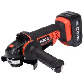 YATO Akumulátorová uhlová brúska 125 mm 18 V Li-Ion (2 x 3,0 Ah akumulátor + nabíjačka)   YATO Akumulátorová uhlová brúska 125 mm 18 V Li-Ion (2 x 3,0 Ah akumulátor + nabíjačka)