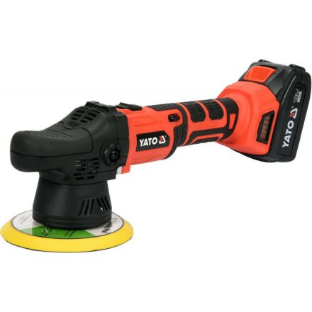 YATO Akumulátorová excentrická leštička 150 mm bez uhlíkovej kefky 18 V Li-Ion (1 x 3,0 Ah akumulátor + nabíjačka)