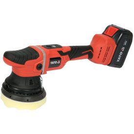 YATO Akumulátorová excentrická leštička 125 mm 18 V (1 x 4,0 Ah batéria + nabíjačka)   YATO Akumulátorová excentrická leštička 125 mm 18 V (1 x 4,0 Ah batéria + nabíjačka)
