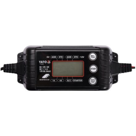 YATO Nabíjačka batérií 6/12 V 1/4 A max. LCD displej s kapacitou 120 Ah