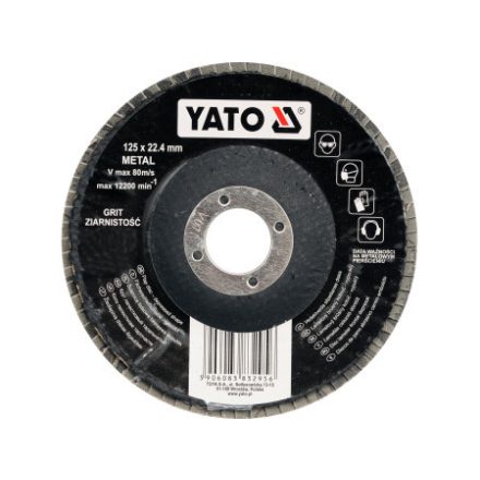 YATO Lamelový brúsny kotúč naklonený 125 x 22,2 mm / P120