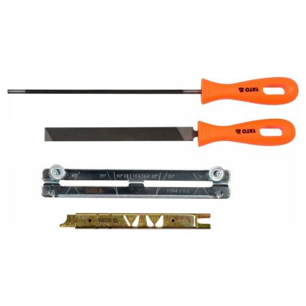 YATO Ručná súprava na ostrúhanie reťaze 4 dielna 3/8" 4 mm