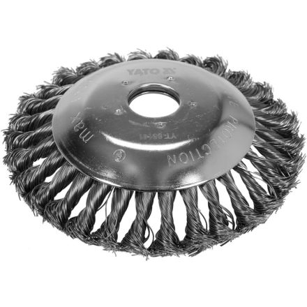 YATO Naklonená kovová kefa 150 x 25,4 mm pre kosačku, vyčíňovač obrubníka