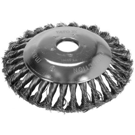 YATO Naklonená kovová kefa 150 x 25,4 mm pre kosačku, vyčíňovač obrubníka