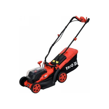 YATO akumulátorová kosačka 340 mm 2 x 18 V (2 x 2,0 Ah akumulátor + nabíjačka)