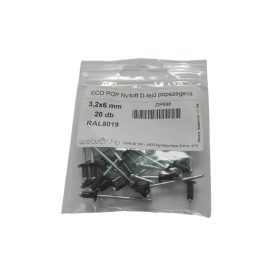 EcoPop otvárací nit s D-hlavou 3,2x6 RAL8019 (20 ks) EcoPop otvárací nit s D-hlavou 3,2x6 RAL8019 (20 ks)