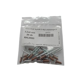 EcoPop otvárací nit s D-hlavou 3,2x8 RAL8003 (20 ks) EcoPop otvárací nit s D-hlavou 3,2x8 RAL8003 (20 ks)